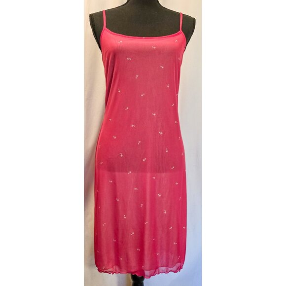 BCBG for Nordstrom Pink Sheer Overlay Floral Dress M - Picture 2 of 5